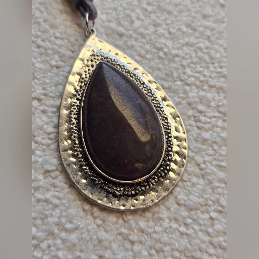 NWT! Free People, Freefall Pendant Necklace - Multi/Labrodite, MSRP $30